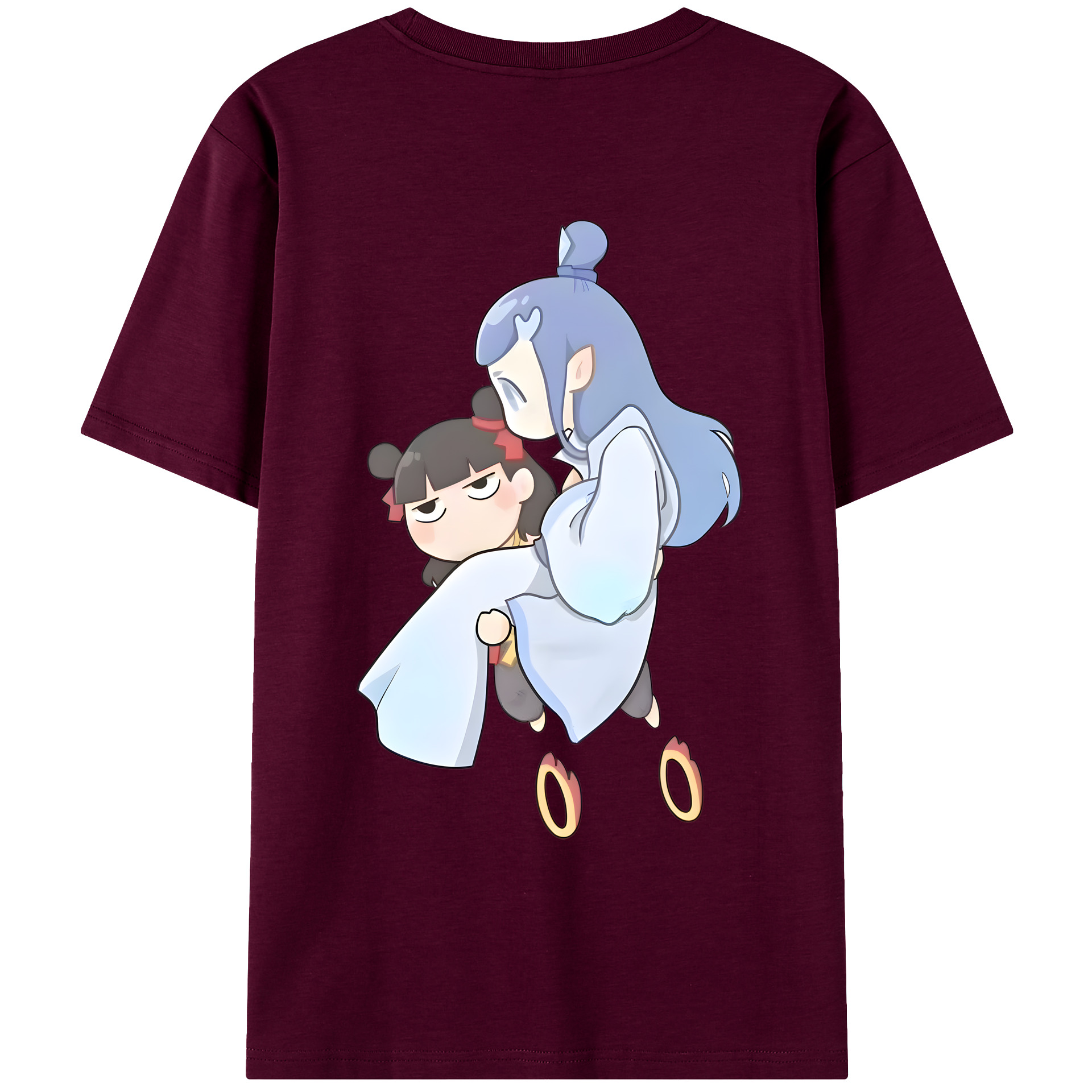 （画像用） Ne Zha 2 ナタ 魔童の大暴れ レディース半袖Tシャツ(バックプリント)